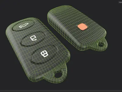 Car Key LP 03 Low-poly 3D model