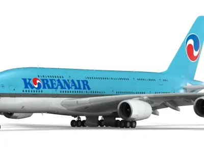 Airbus A380 Korean Air - Element 3D 3D model