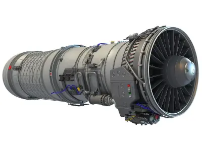 Military Afterburning Engine 3D model