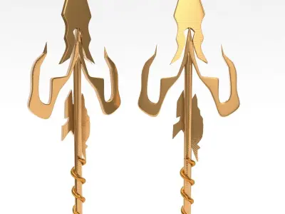 trident of Neptune Low-poly 3D model