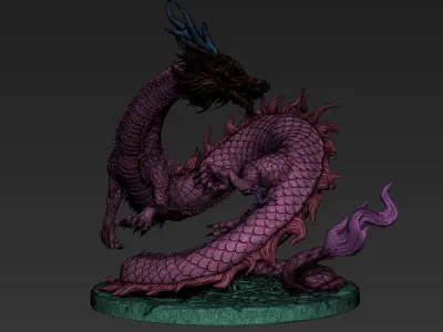 Asian Dragon Sculpt 3D model