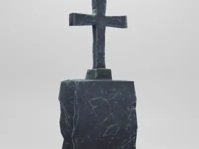 Stylized Memorial Low-poly 3D model