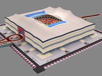 Al Bayt Stadium Qatar 3D model