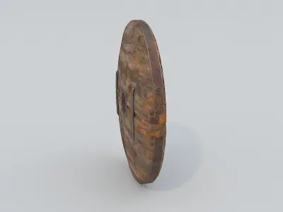 Wagon Wheel 5 Low-poly 3D model