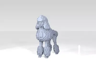 Poodle Voxel 3D model