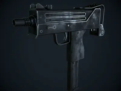 Mac 10 Low-poly 3D model