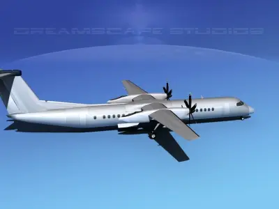 Dehaviland DHC-8 400 Bare Metal 3D model