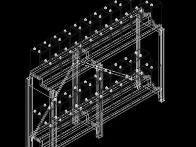 Battery Rack 3D model