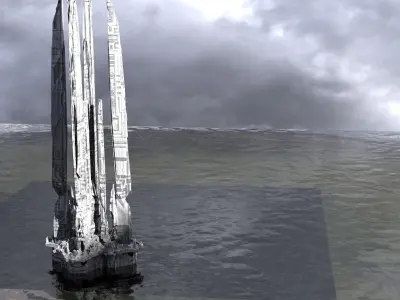 Halo Forerunner Tall Energy Generator 3D model