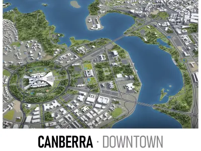 Canberra Low-poly 3D model