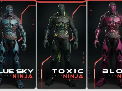 Robot Cyber Suit 1 Low-poly 3D model