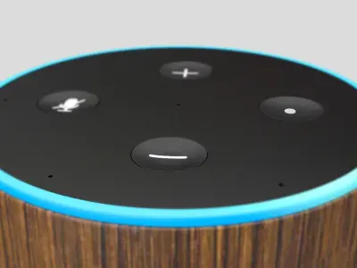 Amazon Echo New Walnut 3D model