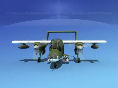 Rockwell OV-10 Bronco USMC 2 3D model