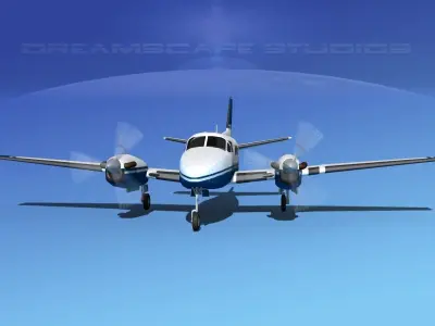 Beechcraft King Air C100 V06 3D model