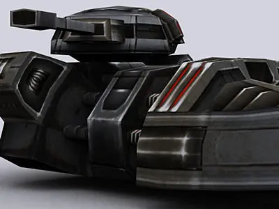 3DRT - Sci-Fi hovertank4  Low-poly 3D model