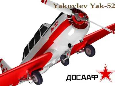 Yakovlev Yak-52  3D model