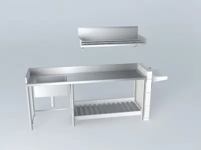 Kit-231- Inox Bench Lava crockery by: Alex Marques Free 3D model