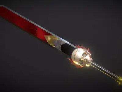 Stygius the Blade of the Underworld Low-poly 3D model