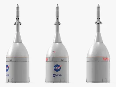 NASA Orion Crew Capsule with Service Module Simplified 3D model purchase