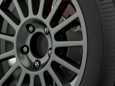VW Polo R WRC wheel 3D model