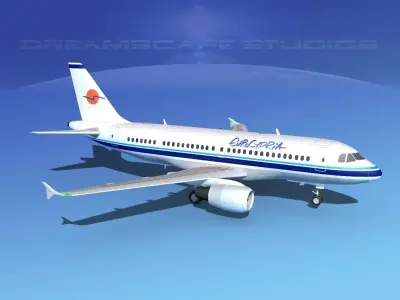 Airbus A319 Eurocypria 3D model