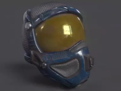 Sci-Fi Space Helmet Free low-poly 3D model
