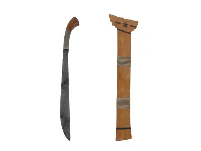  Bangkung Sword Low-poly 3D model