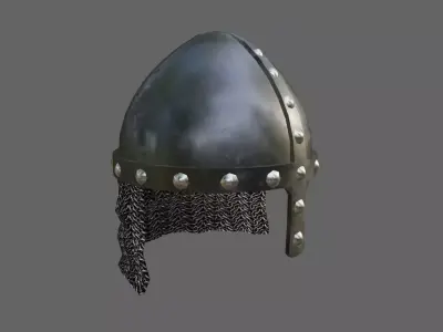 Medieval Iron Helmet - Capacete Low-poly 3D model
