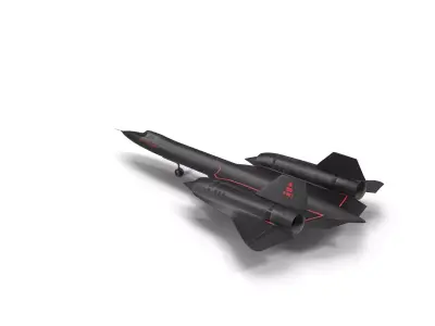 Lockheed SR-71 Blackbird Rigged Low-poly 3D model