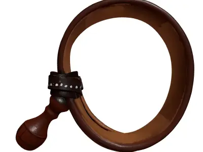 Weathered Wooden Shillelagh 3D Model 3D model