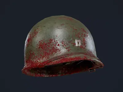 WW2 American Soldier Military Helmet Game Ready Low-poly 3D model