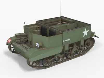 Universal Carrier Tank Low-poly 3D model