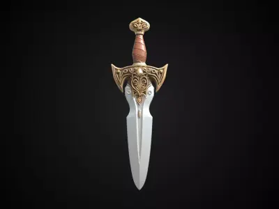 Stylized Hobbit Sword - Thains Blade - Game Ready 3D model