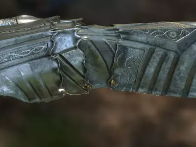 Ornamented Gauntlet Free low-poly 3D model