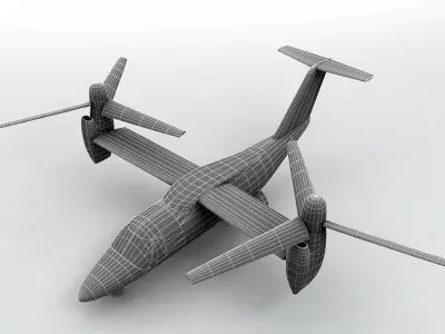 Bell Agusta BA 609 VTOL Aircraft Low-poly 3D model