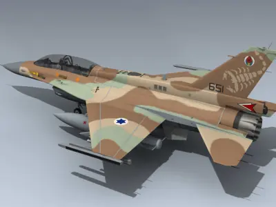 F-16D Block 40 Israeli 3D model