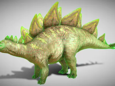 Stegosaurus 2024 Low-poly 3D model