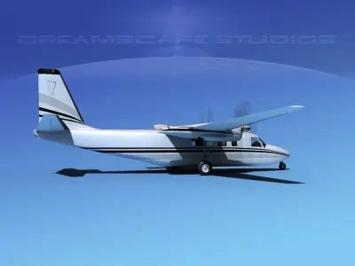 Rockwell Turbo Commander 690 V11 3D model