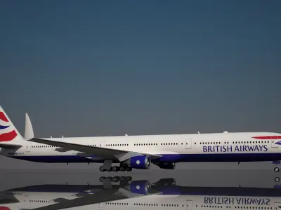 British Airways 777 9X New 3D model