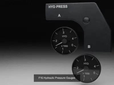 F16 Right Auxiliary Console 3D Model Collection