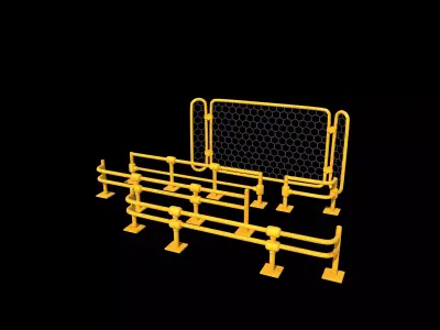  Warehouse Fence 3D model