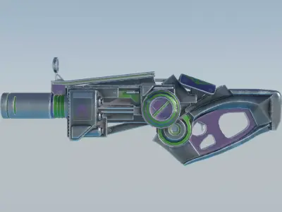 Sci-Fi Shotgun - Giant Shooter Low-poly 3D model