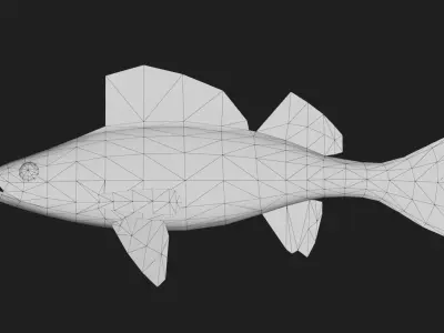 Panfish Low-poly 3D model