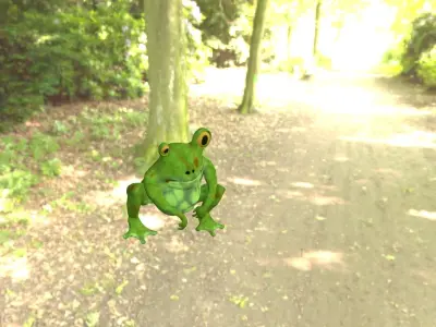 Frog Freaky Low-poly Low-poly 3D model