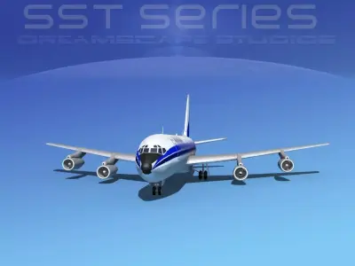 Boeing 707-320 Aerolineas Argentinas 3D model