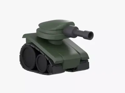 Army Tank 3D Illustration 3D model