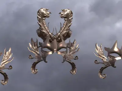 Baroque Mask Collection 4  3D model