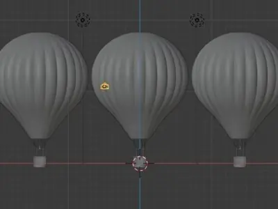 Hot air balloon 3D model