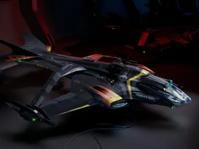 Realistic Space Superiority Fighter Low-poly 3D model