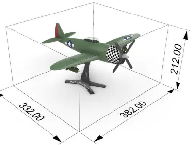 P-47 Thunderbolt 3D print model